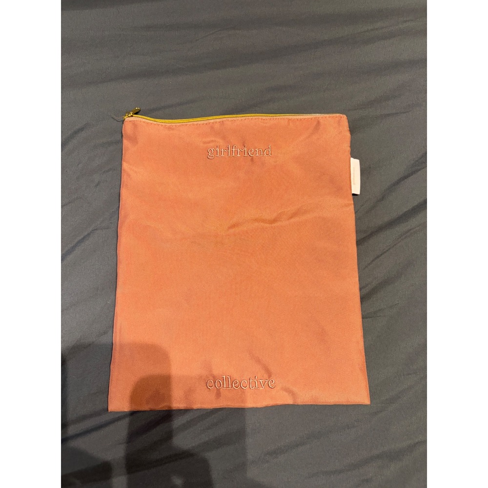 Girlfriend Collective Terracotta Orange Zippered Dust Bag Pouch 12x9.5